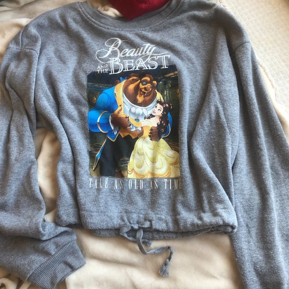 Beauty & The Beast Cropped Sweater Medium